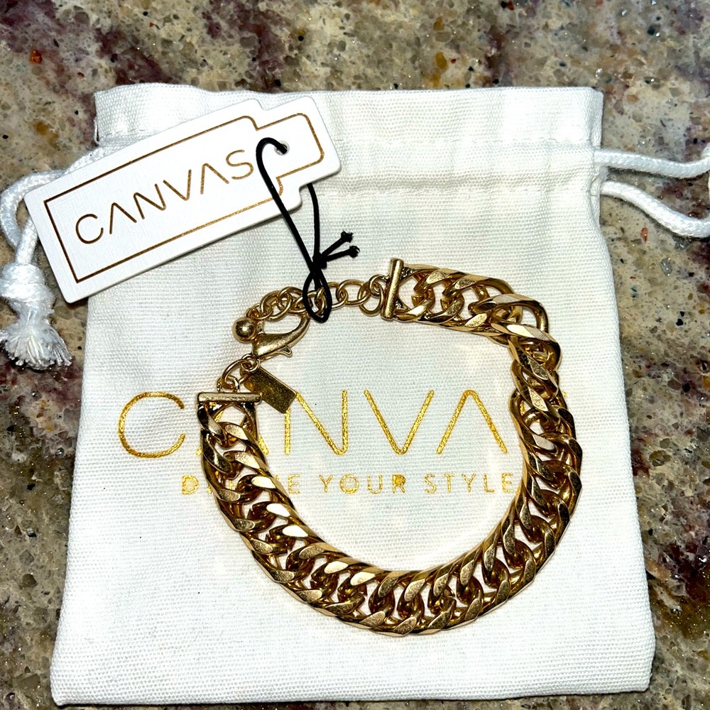 Phoenix Chunky Chain Link Bracelet in Worn Gold